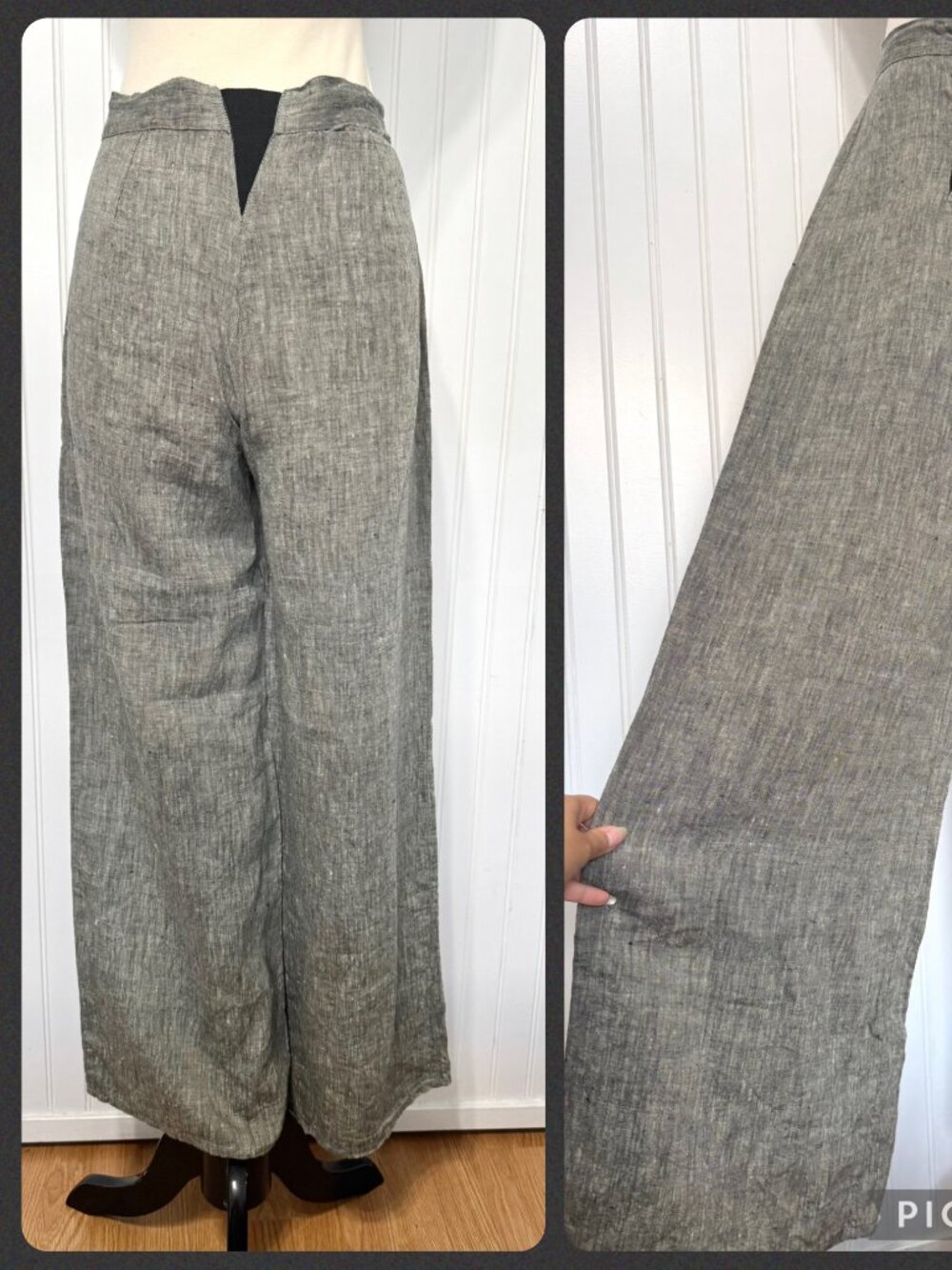 FLAX By JEANNE ENGELHART 100% Linen Women's Wide Leg Pants - Picture 3 of 9